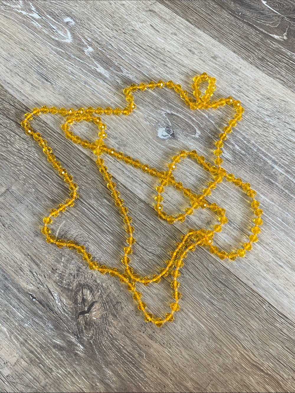 Yellow Faceted Bead Necklace - Women's Fashion Jewelry
